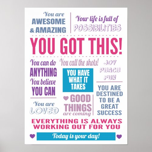 You Got This Inspirational Quote Poster