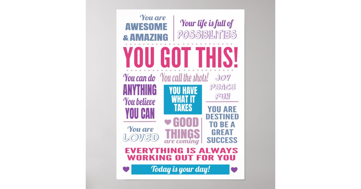 You Got This Inspirational Quote Poster Zazzle
