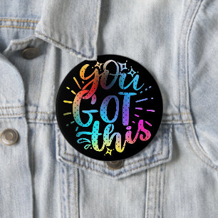 You Got this inspirational stars and colors Button