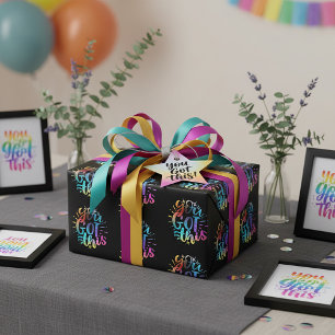 You Got this inspirational stars and colors Wrapping Paper