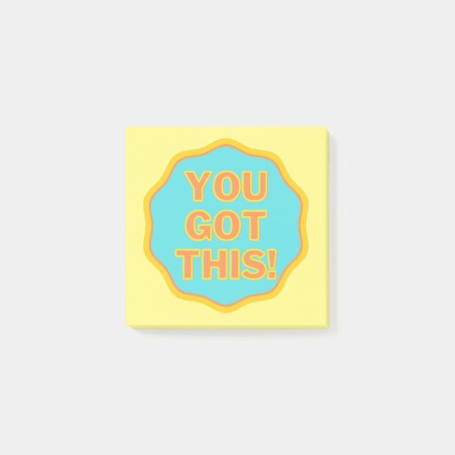 You Got This! Motivational Design Post-it Notes (Front)