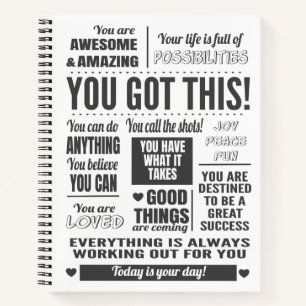 You Got This Motivational Quotes Notebook