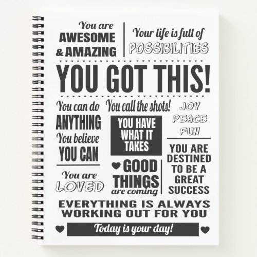You Got This Motivational Quotes Notebook