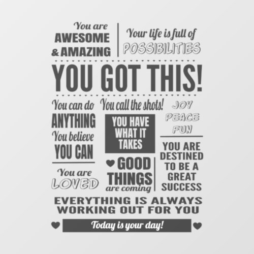 You Got This Motivational Quotes Wall Decal