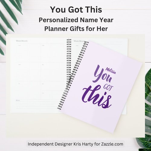 You Got This Personalized Name Purple Planner