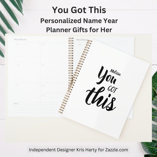 You Got This Personalized Name Year Planner