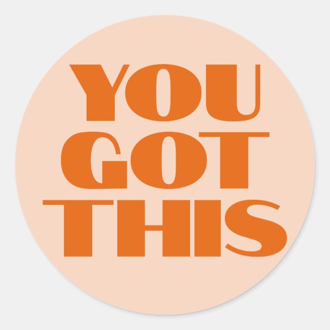You got This Pink Red Calligraphy  Classic Round S Classic Round Sticker (Front)