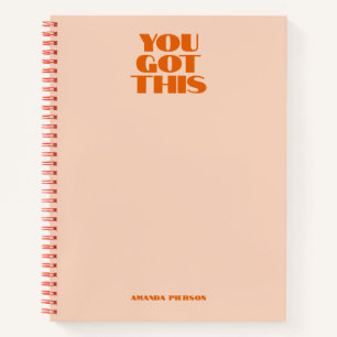 You got This Pink Red Calligraphy  Notebook