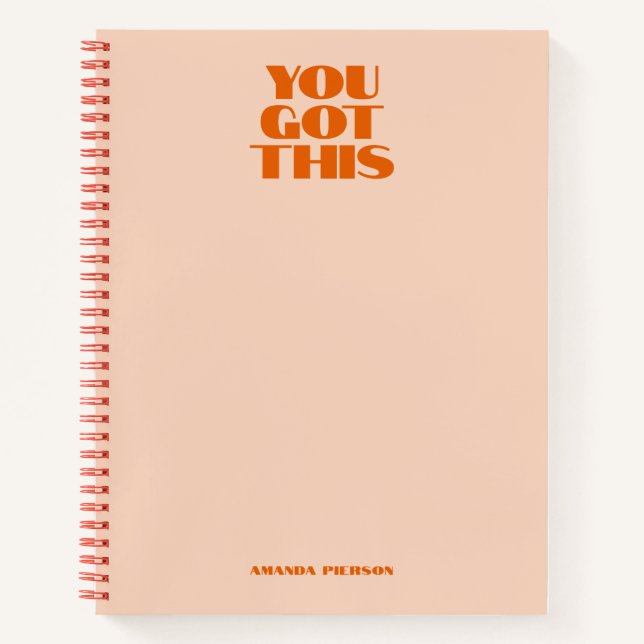 You got This Pink Red Calligraphy  Notebook (Front)