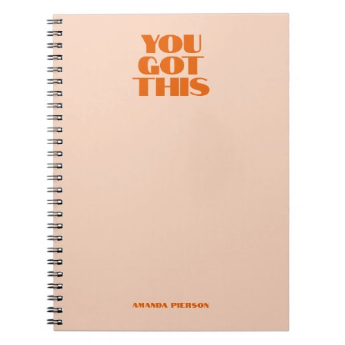You got This Pink Red Calligraphy  Notebook Post_i