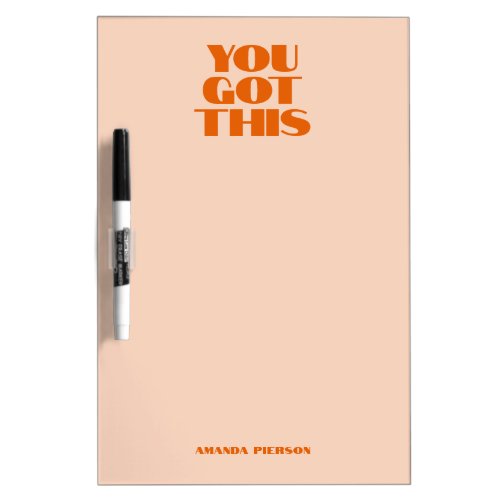 You got This Pink Red Calligraphy  Notebook Post_i Dry Erase Board