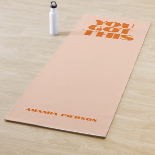 You got This Pink Red Typography Yoga Mat