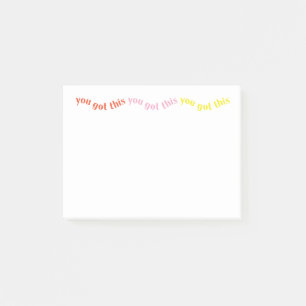 "You Got This" Post-it® Notes 4x3