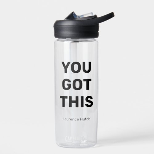 You Got This Simple Black Color  Named Clear Water Bottle