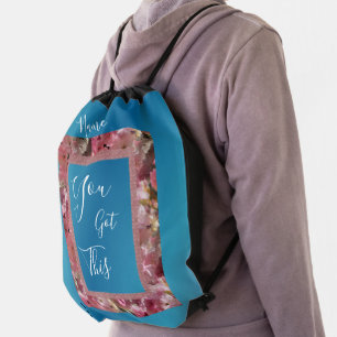 You Got This Spring Blossoms Inspirational  Drawstring Bag