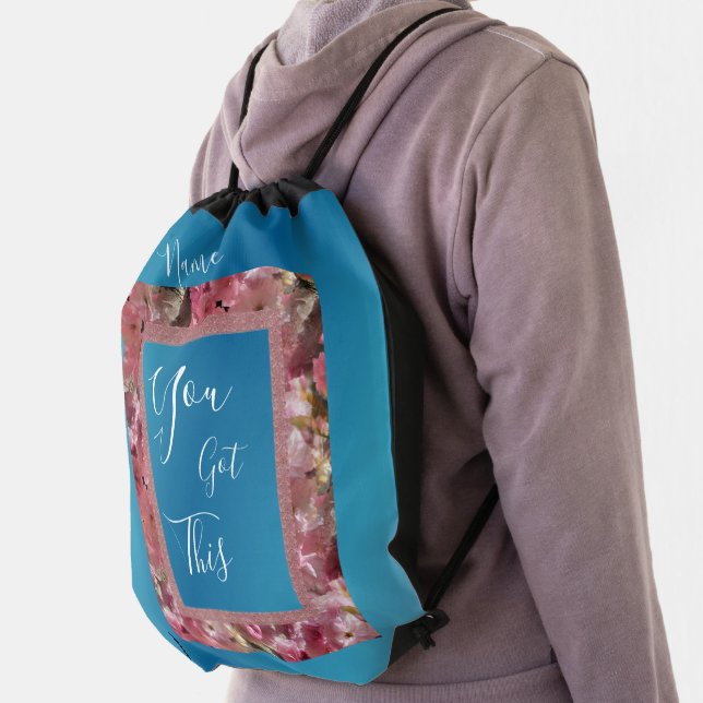 You Got This Spring Blossoms Inspirational  Drawstring Bag (Insitu)