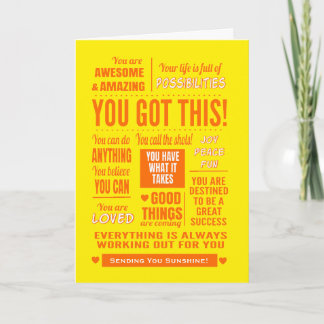 You Got This Sunshine Encouragement Card