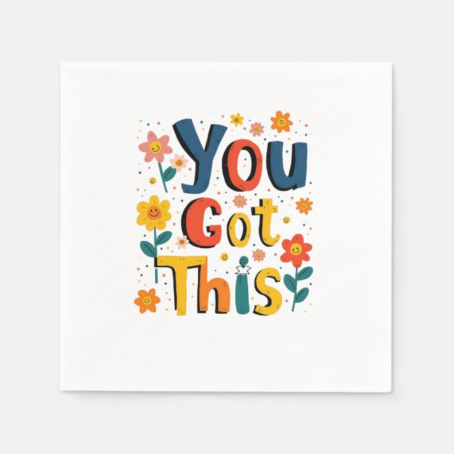 You Got This Teacher Exam Test Day Score Testing Napkins (Front)