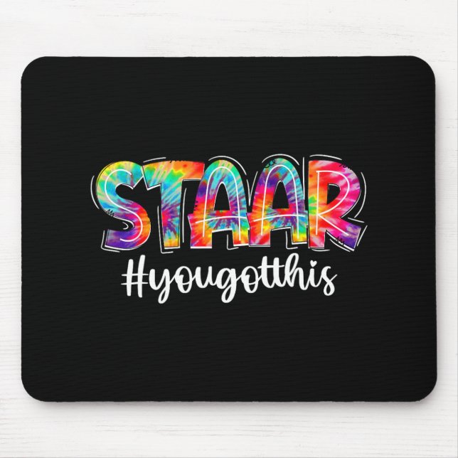 You Got This Tie Dye Testing Exam Funny Test Day G Mouse Pad (Front)