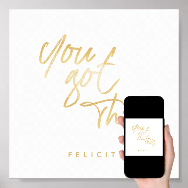 You Got This | Typographic Motivational Message Poster | Zazzle