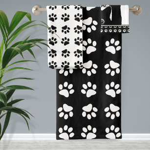 A Pair of Paw Prints Hand Towels, Dog, Animal, Novelty Towels, Grooming,  Pet Groomers, Pawprints, Labrador, Retriever, Dachshund,chihuahua, 