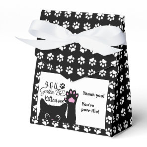 You Gotta Be Kitten Me Funny Cat Pattern Birthday Favor Boxes