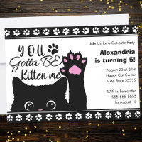 You Gotta Be Kitten Me Funny Cat Pattern Birthday