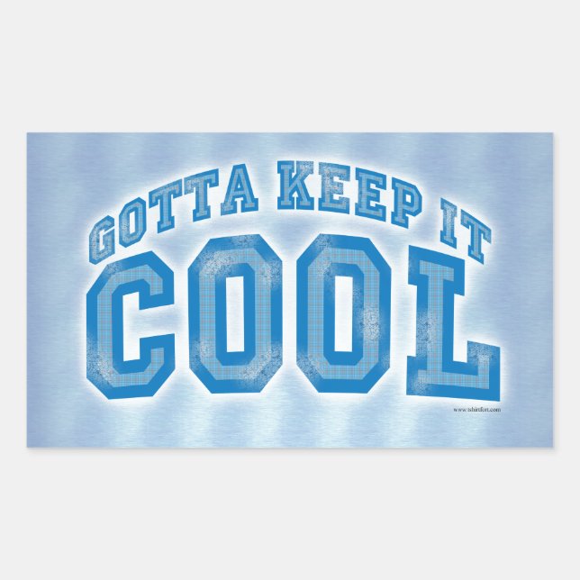 You Gotta Keep It Cool Fun Saying Design Rectangular Sticker (Front)