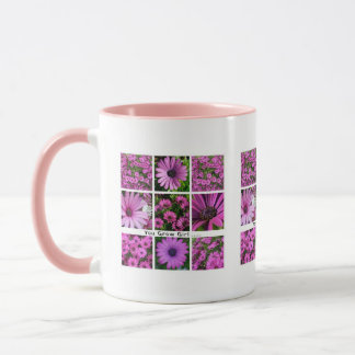 You Grow Girl Pun Daisy Congratulation Collage Mug