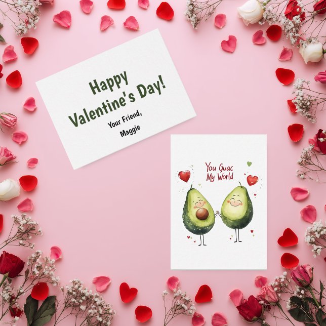 You Guac My World Valentine's Day Classroom Card (Creator Uploaded)
