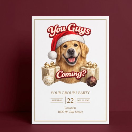 You Guys Getting Presents? Funny Christmas Party Invitation