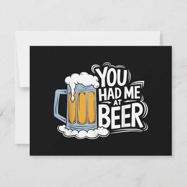 You Had Me At Beer Save The Date (Front)