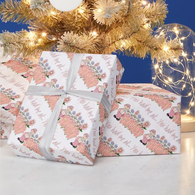 You Had Me At Cancer Survivor Wrapping Paper (Holidays)