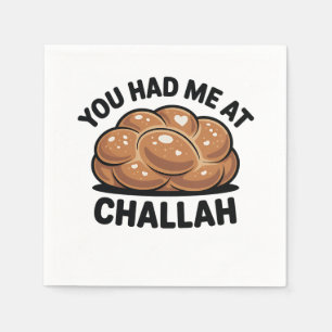You Had Me at Challah Jewish Jew Hanukkah  Napkins