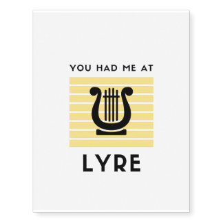 You had me at lyre temporary tattoos