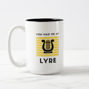 You had me at lyre Two-Tone coffee mug
