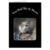 You Had Me At Meow Russian Blue Cat (Front)