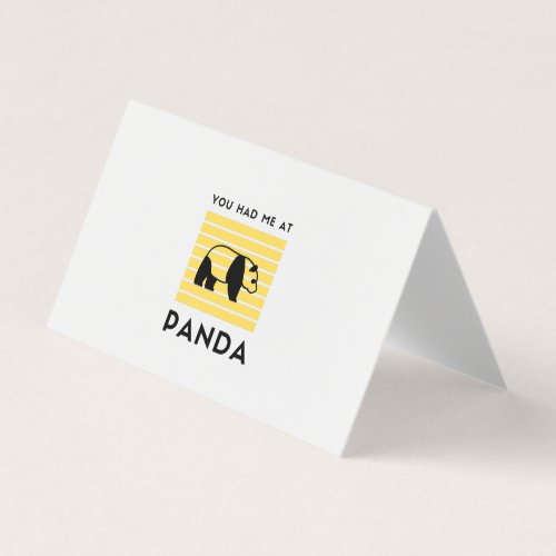 You had me at panda business card