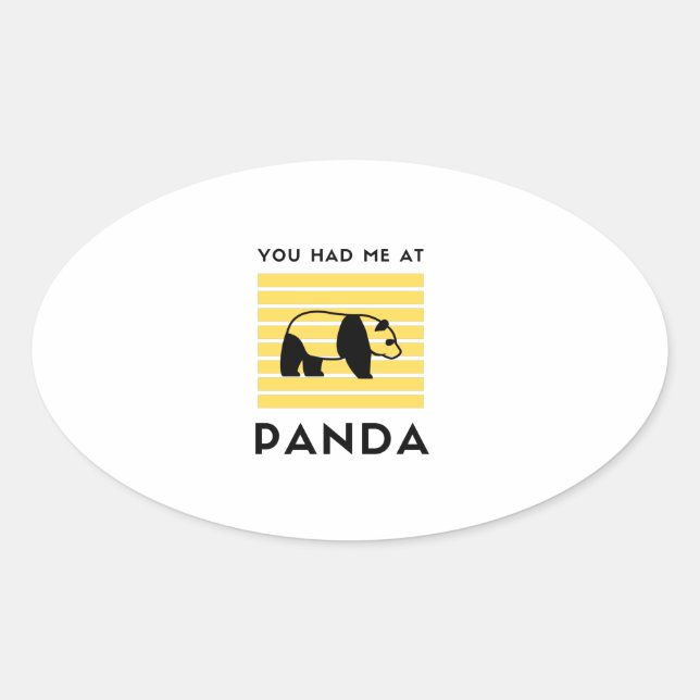 You had me at panda oval sticker (Front)