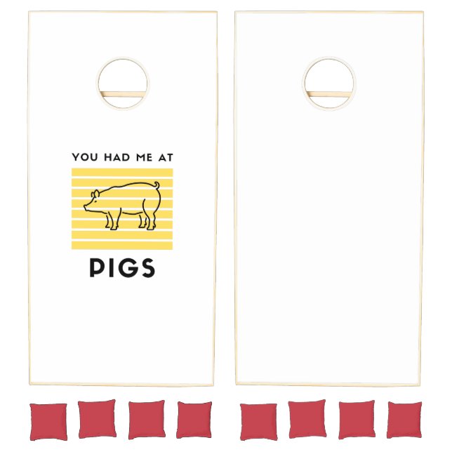 You had me at pigs cornhole set (Set)