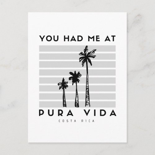 You Had Me at Pura Vida Costa Rica Beach Postcard