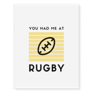 You had me at rugby temporary tattoos