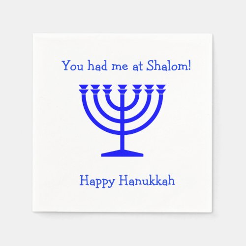 You had me at Shalom cocktail napkins Hanukkah