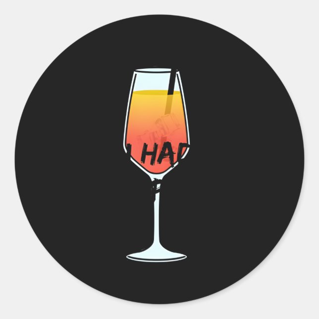 You Had Me At Spritz I Love Aperol Favorite Drink Classic Round Sticker (Front)