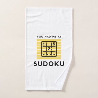You had me at sudoku hand towel