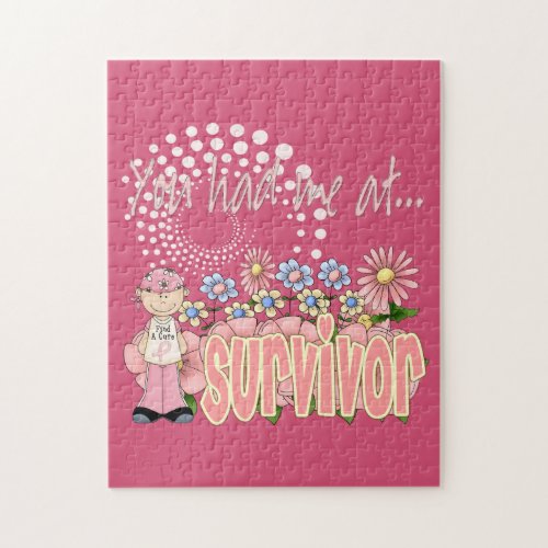You Had Me At Survivor Cancer Hope Jigsaw Puzzle