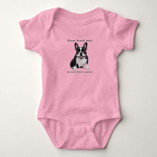You Had Me at the First Snort – French Bulldog Bab Baby Bodysuit