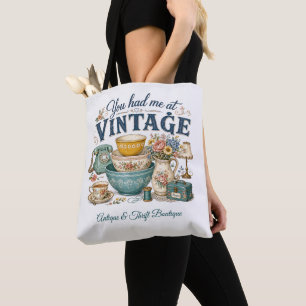 You Had Me At Vintage Antique Thrift Boutique Tote Bag