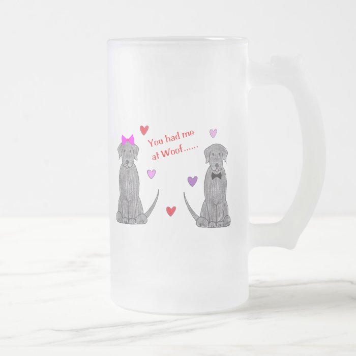 You Had Me At Woof Labrador Retriever Black Coffee Mug