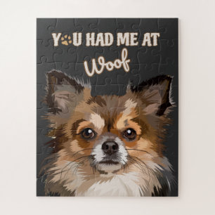 You Had Me At Woof   Pomeranian Dog Lovers  Jigsaw Puzzle